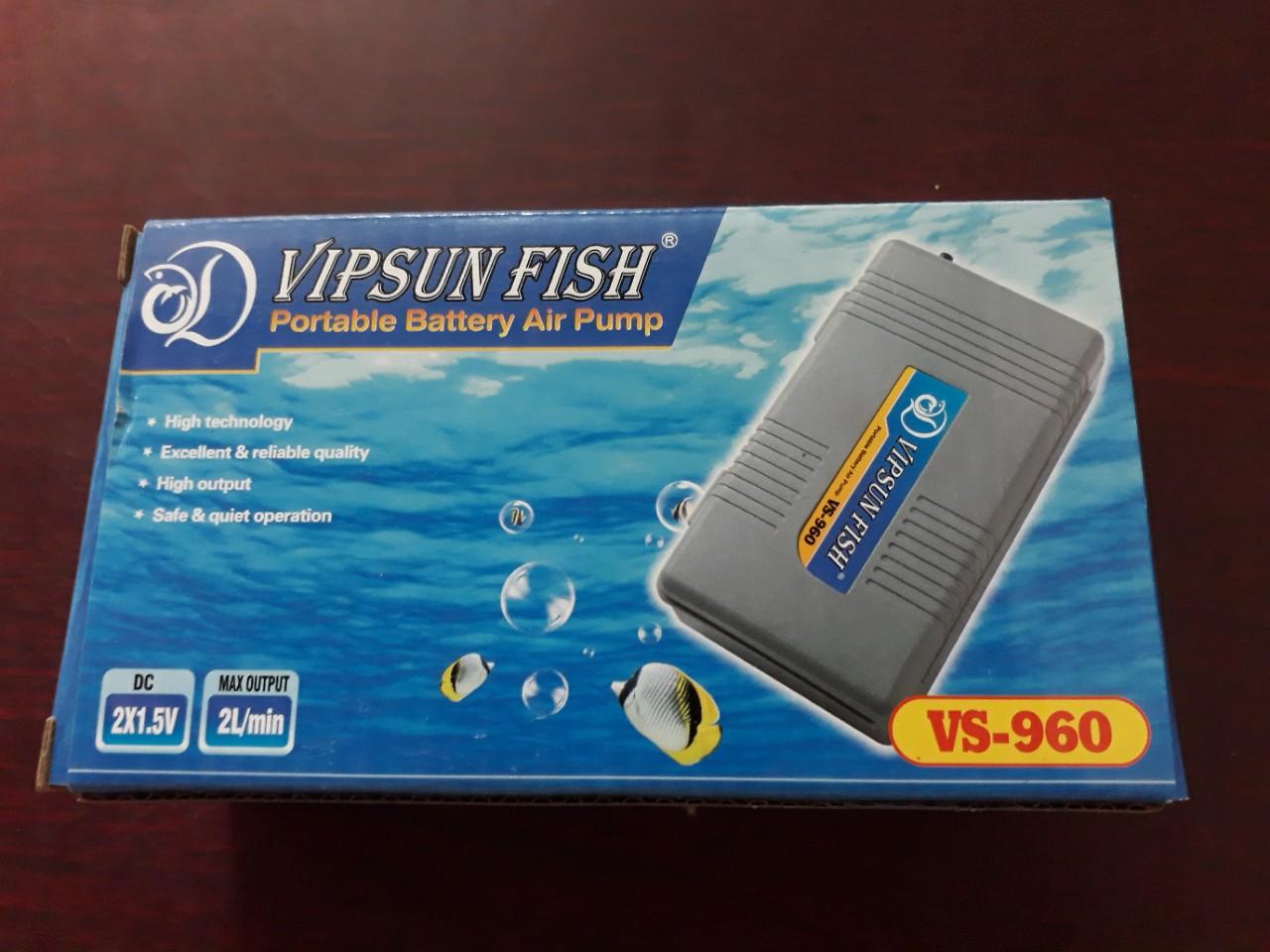 Máy sục khí oxy bể cá dùng pin VS-960
