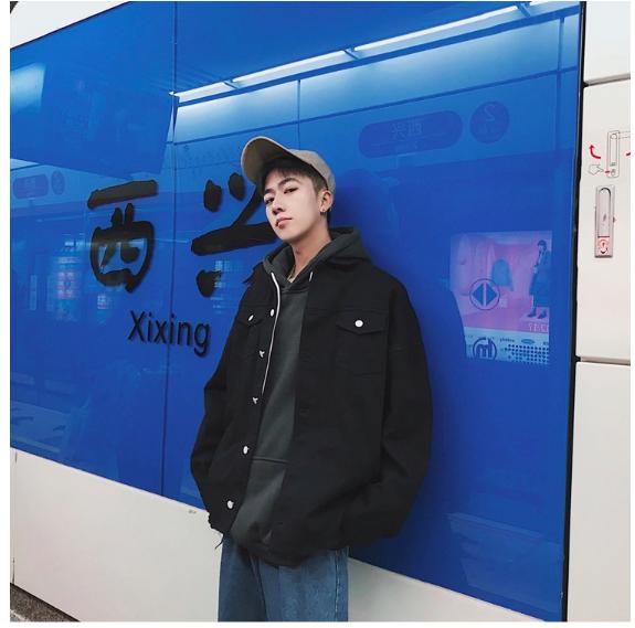 Áo khoác jean nam hot hàn quốc tik tok (JM-JK 20 đen)