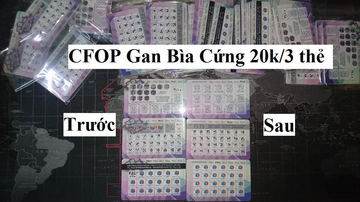 Phụ kiện rubik. thẻ cfop gan