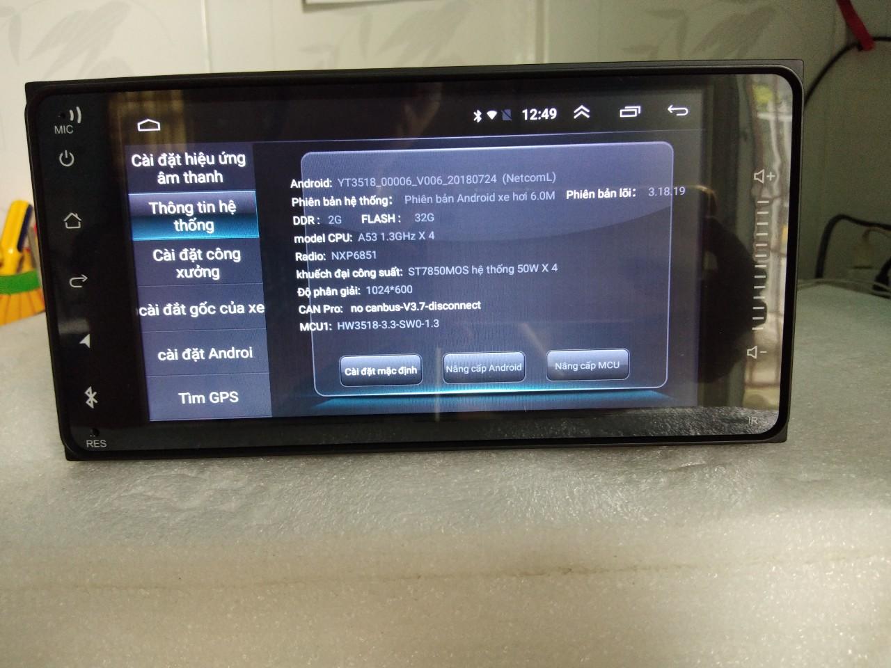 Màn hình android 2din thông dụng cho toyota sim 4g