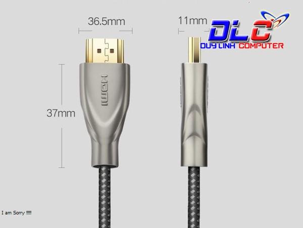 Cáp HDMI 2.0 hỗ trợ 4k Carbon dài 2m Ugreen 50108