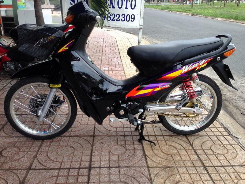 Bộ tem dán xe  Wave 110  - Wave đời cũ Màu Cam Xanh cực chất A80