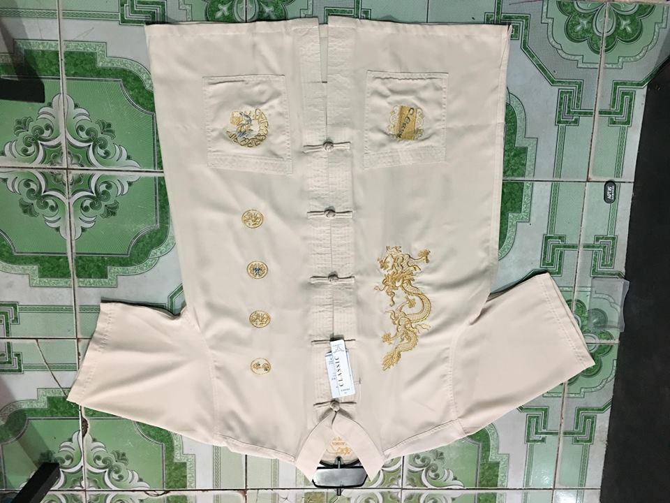 Áo tiều trung niên thêu rồng phượng