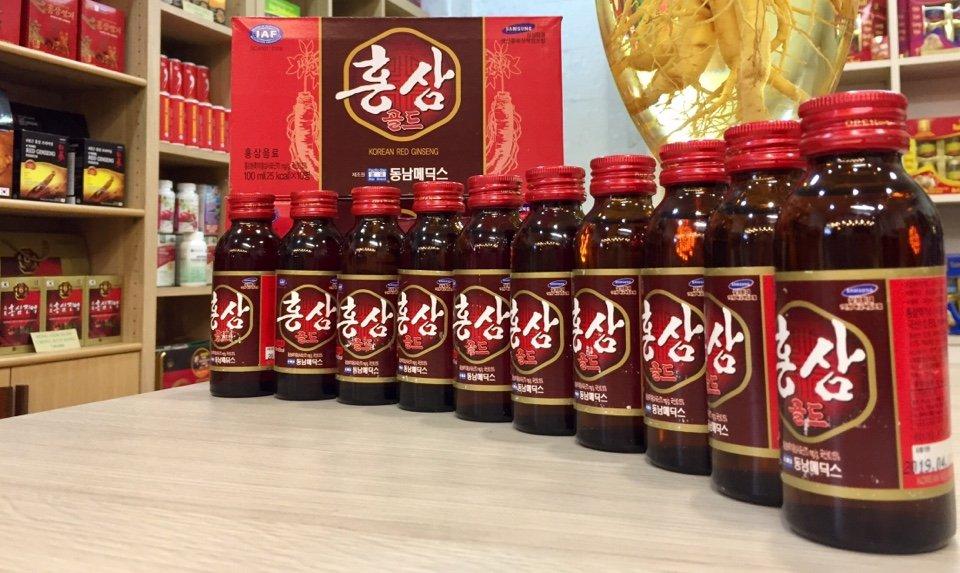 combo 5 hộp Nước hồng sâm Hàn quốc (hộp 10 chai x 100ml)