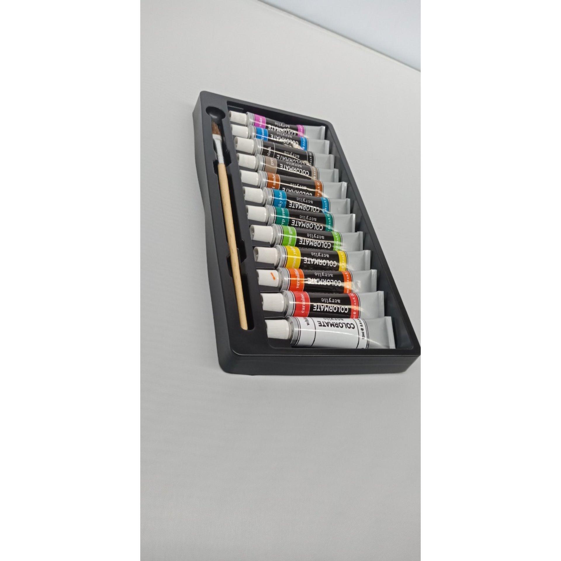 HỘP GIẤY 12 TUÝP MÀU ACRYLIC