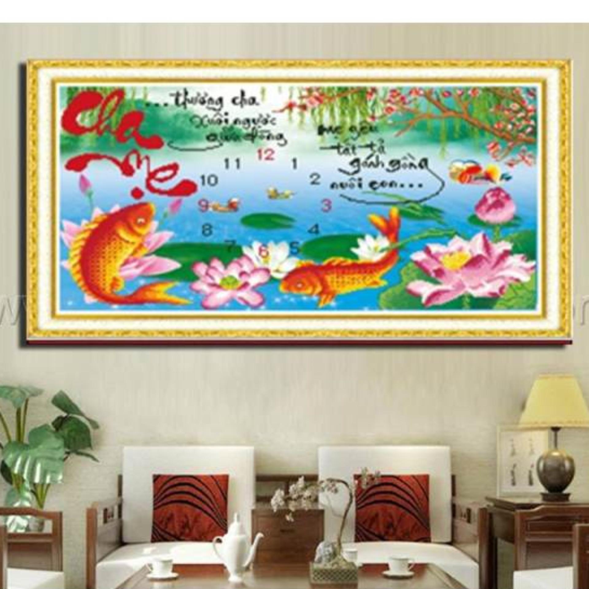 Tranh đính đá Cha mẹ H1169-Bảo Ngọc