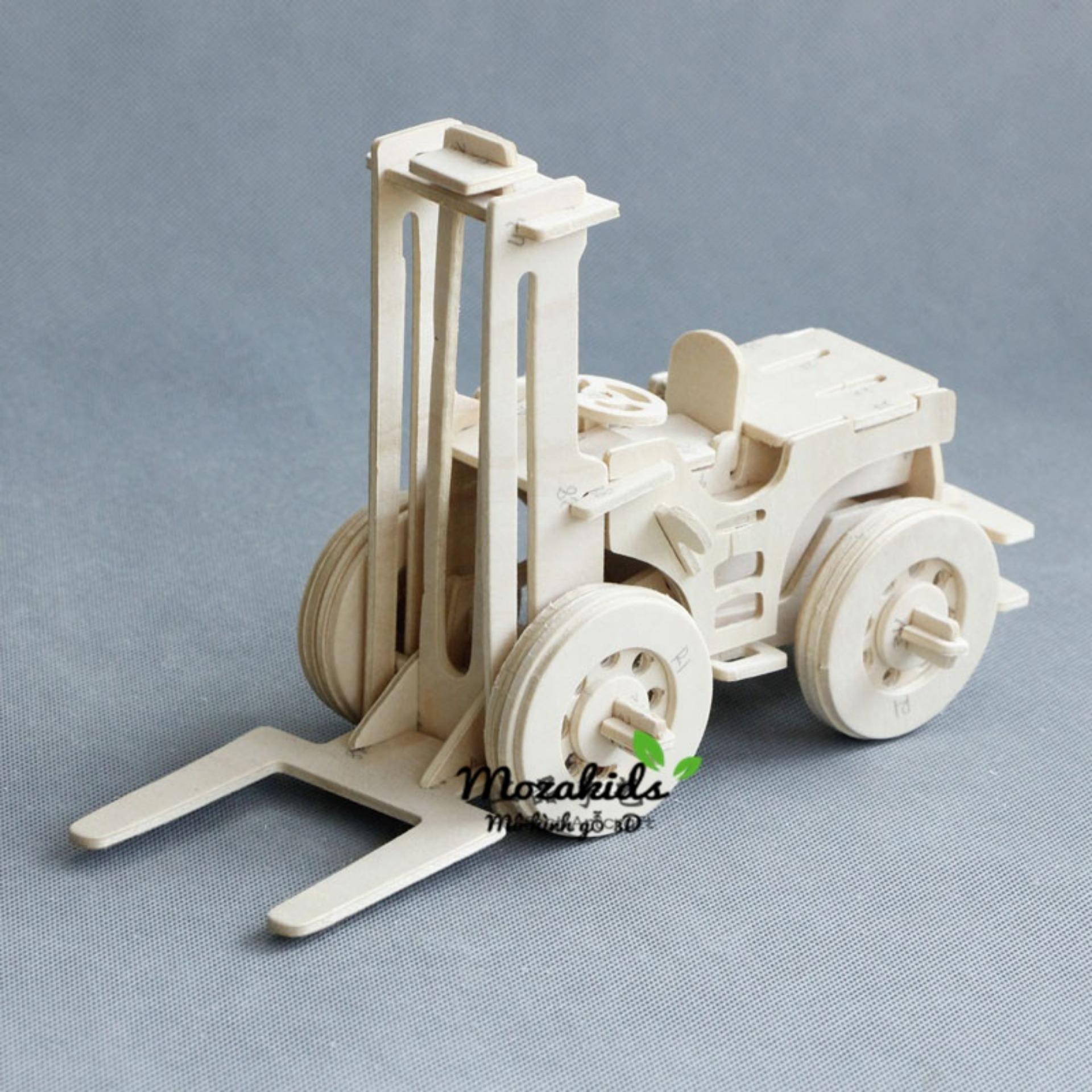 Đồ chơi lắp ráp gỗ 3D Mô hình Xe Nâng