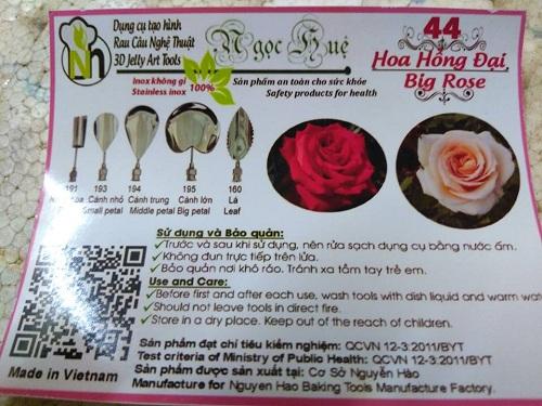 [HCM]Kim rau câu 3D Ngọc Huệ (bộ 5 kim số 44 - hoa hồng đại)
