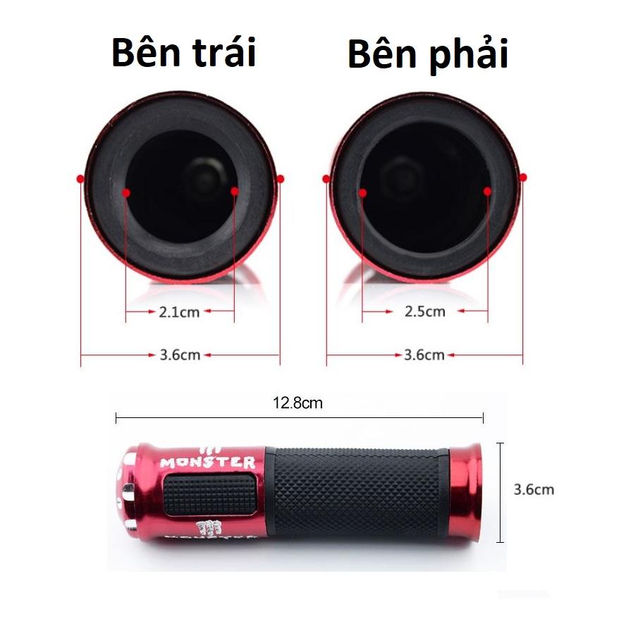Cặp bao tay xe máy MONSTER màu đỏ
