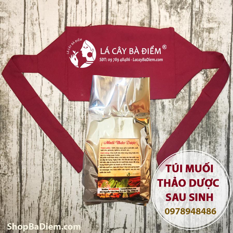 Combo Muối Thảo Dược Chườm Bụng Và Đai Nịt Bụng