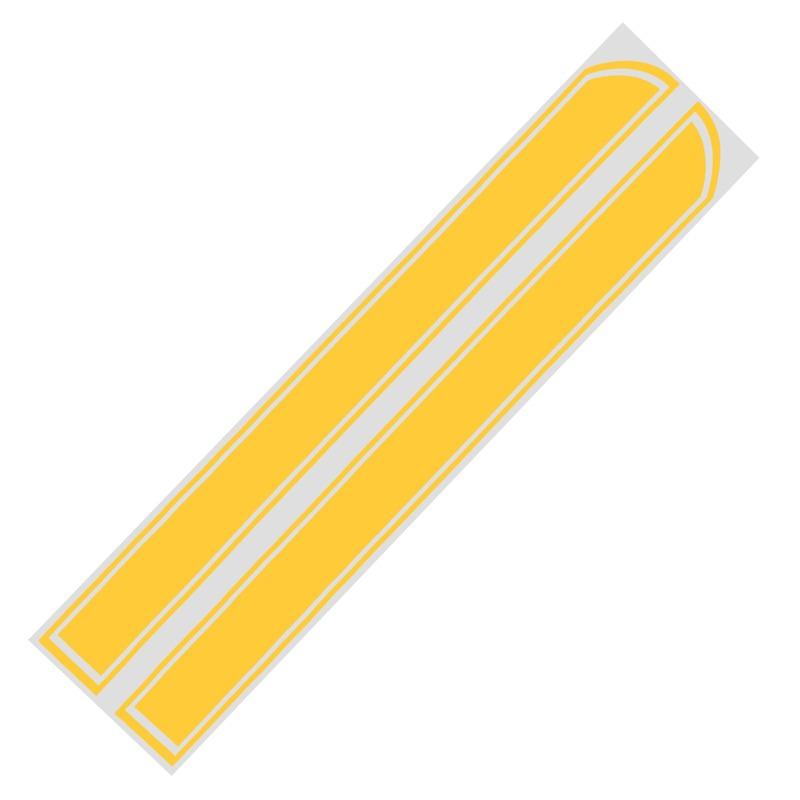Bộ 02 Decal dán mui xe ô tô (Màu vàng)