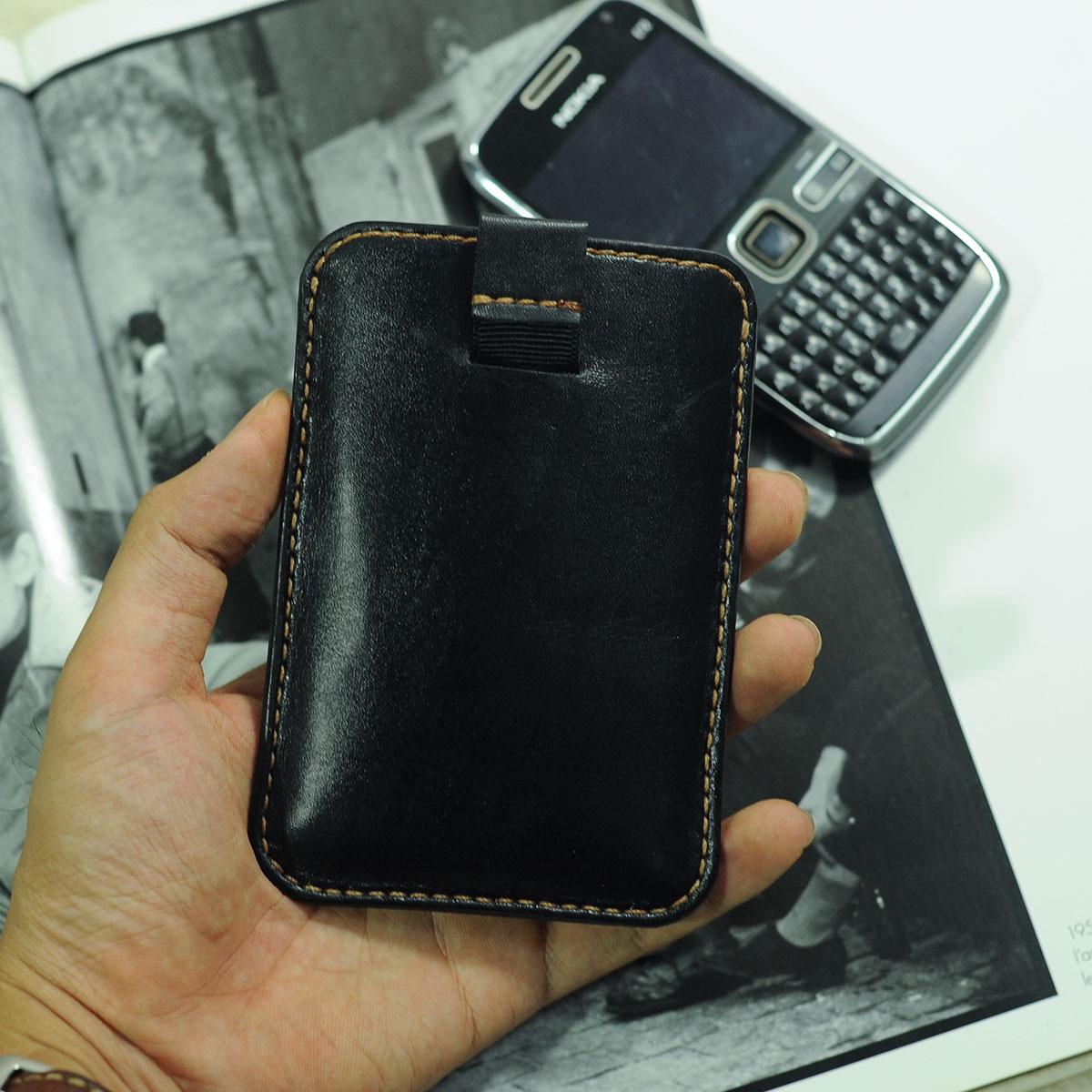 Bao da handmade cho điện thoại Nokia E72 - Bao da Mino Crafts VI362