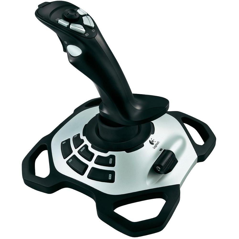 Cần lái Game Logitech JOYSTICK EXTREME ATTACK 3D (Đen phối xám bạc) Chính Hãng