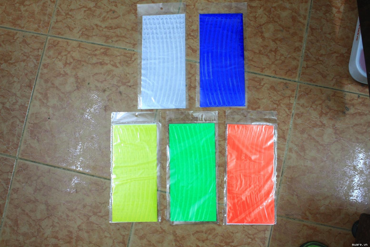 Bộ decan dán phản quang vành xe