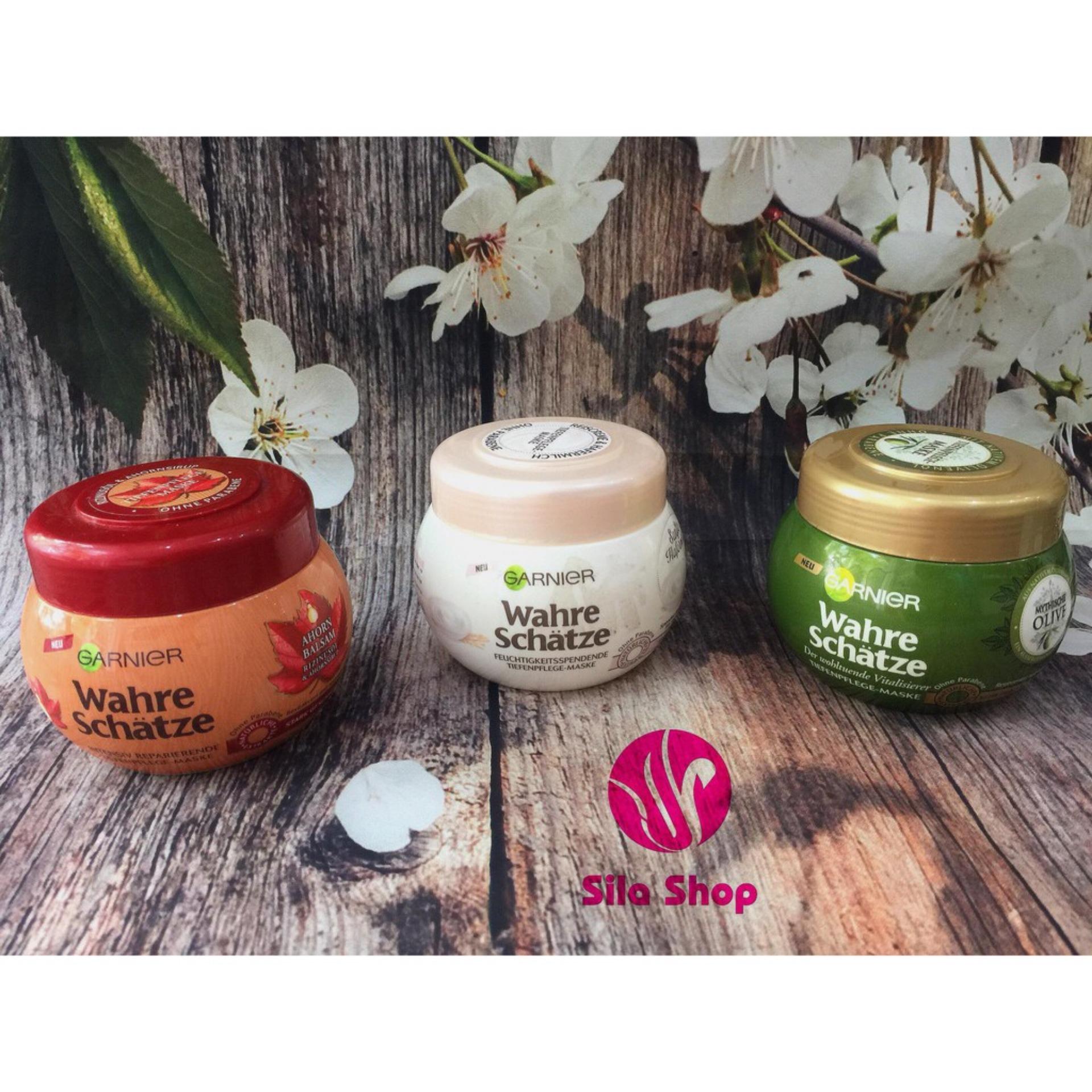 Kem ủ tóc phục hồi Garnier Wahre Schätze Olive 300ml
