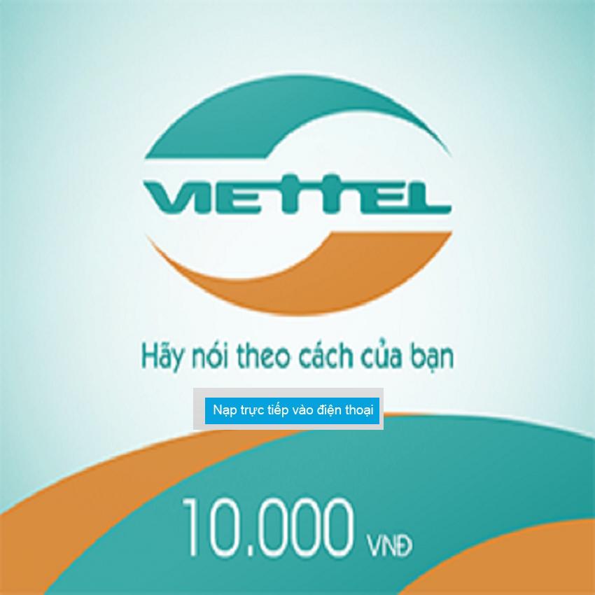 THẺ Viettel 10.000 VNĐ & PHÍ CHUYỂN