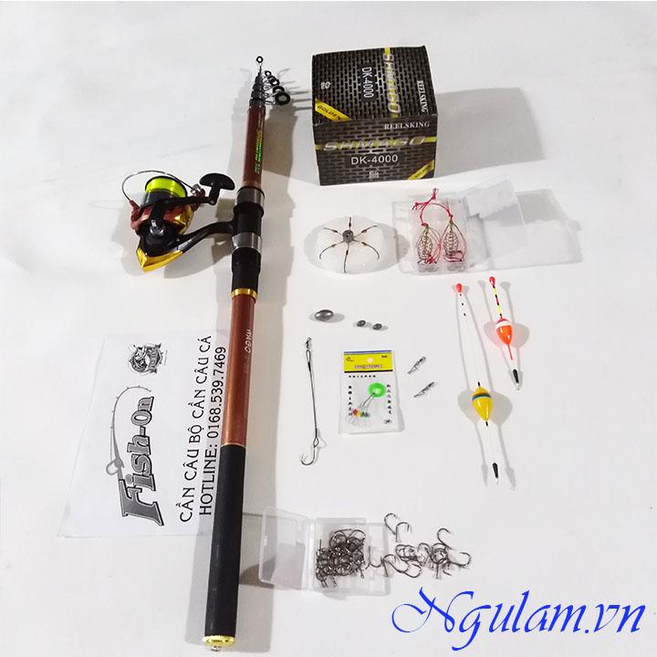 Bộ cần shimano 2m7-3m-3m6, máy dk4000 kèm phụ kiện