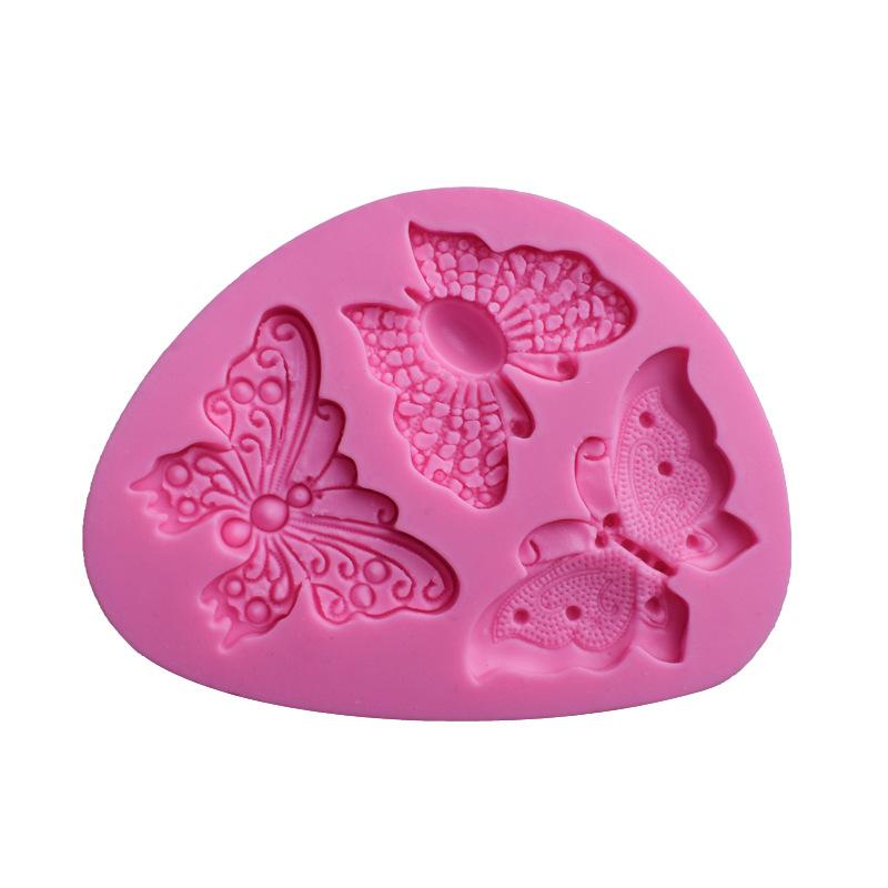 Khuôn silicon 3D 3 con bướm