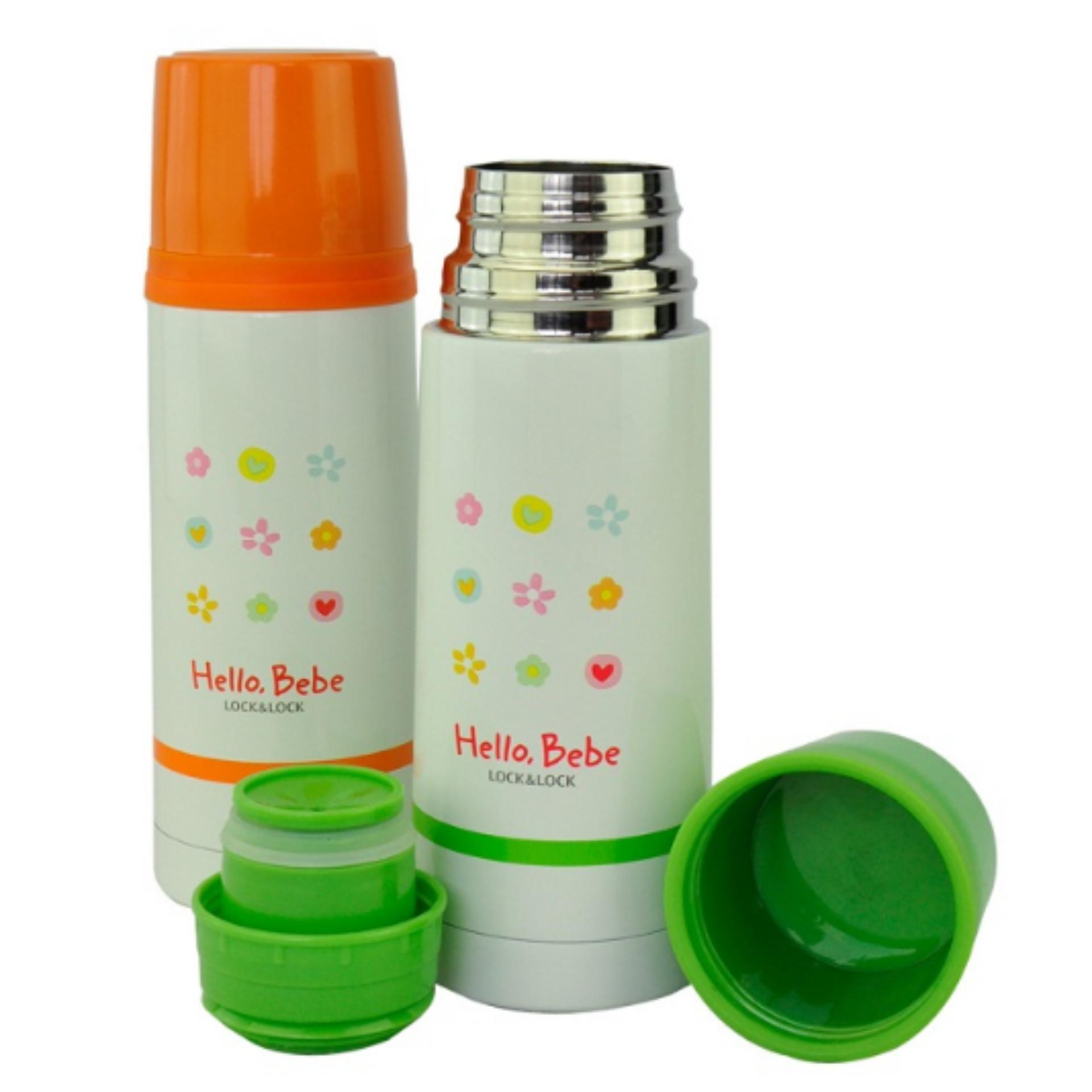 Bình Giữ Nhiệt cho bé Lock & Lock Hello Bebe  (330ml) - Xanh Lá