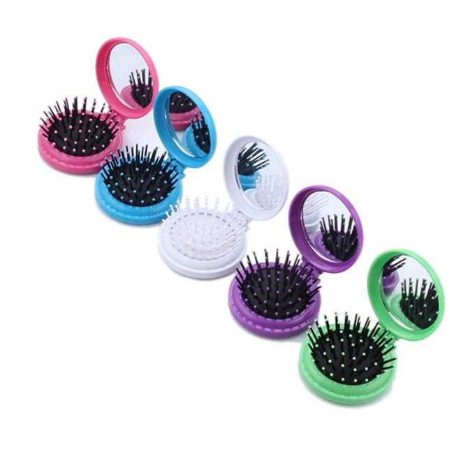 [HCM]Lược kèm gương xếp gọn du lich 2 in 1