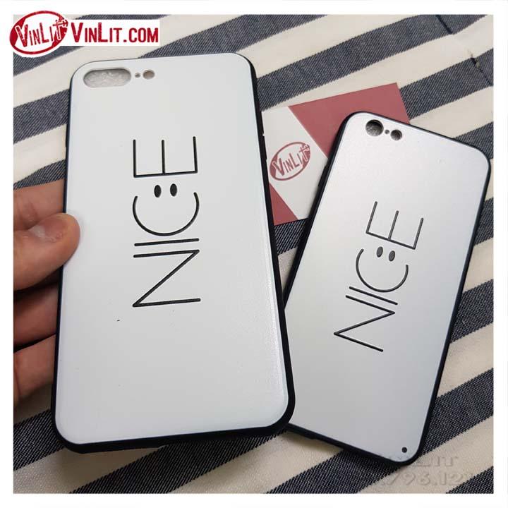Ốp lưng Iphone 6 / 6s  ốp Nice trắng viền dẻo đen - IPP180813A6IP6