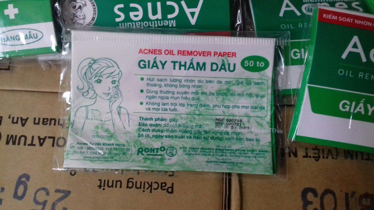 3 bịch Giấy Thấm Dầu Acnes 50 Tờ