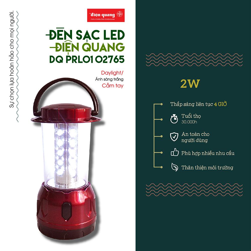 Đèn sạc Led Điện Quang ĐQ PRL01 02765 (4.5w, ánh sáng trắng, cầm tay)