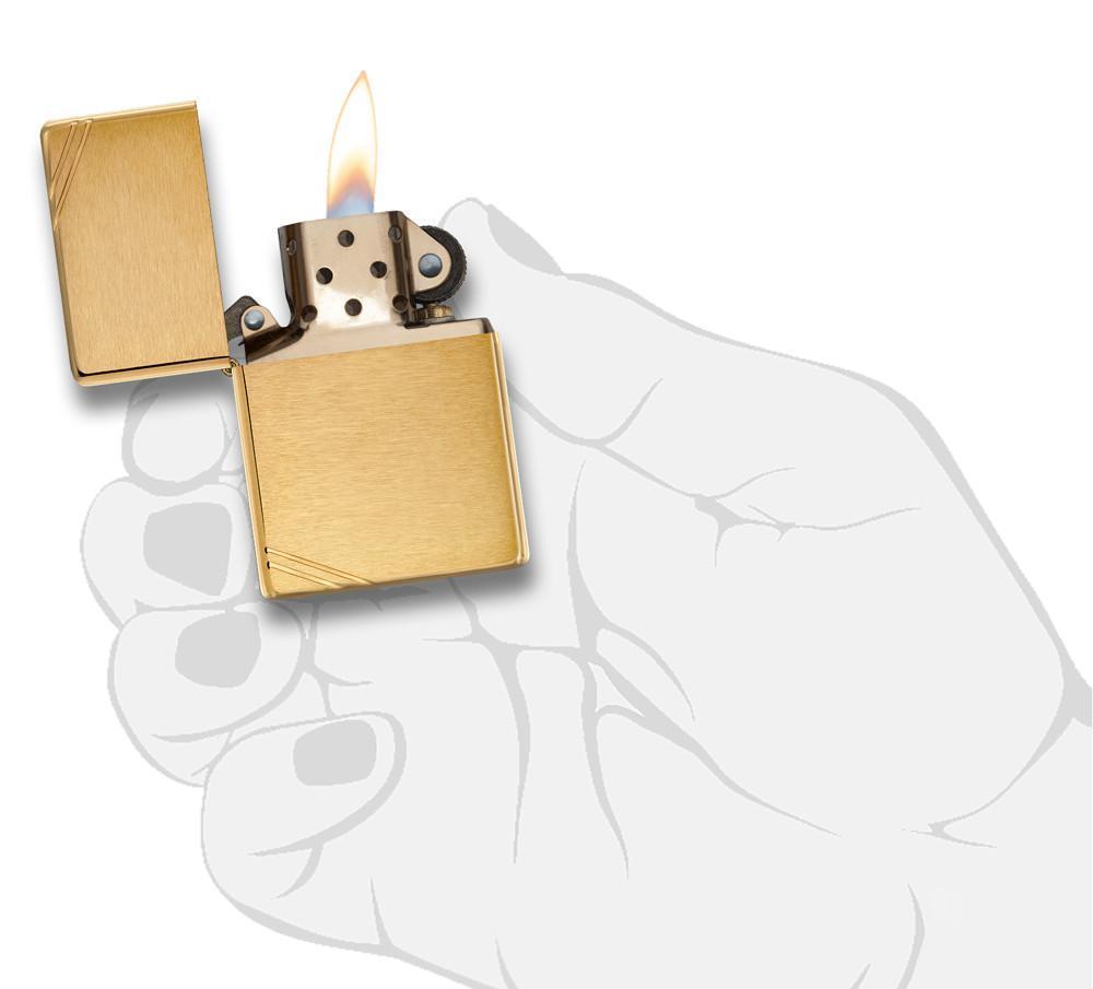 Bật lửa Zippo Brushed Brass Vintage 240