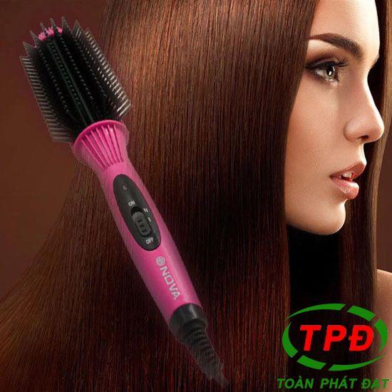 Lược điện uốn cúp đuôi tóc chải phòng tóc Nova 8810