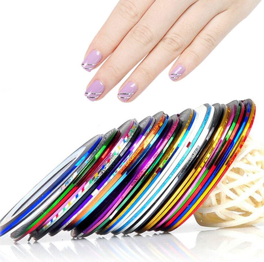 Set 30 dây kim tuyến trang trí móng cuộn 1mm