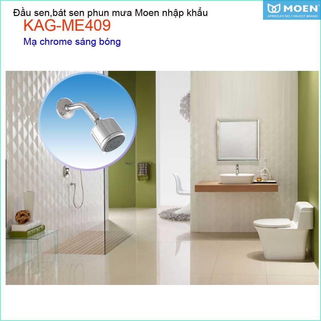 Đầu sen phun mưa Moen, bộ đầu sen âm tường KAG-ME409