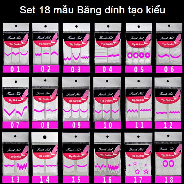 [HCM]Set 24 tấm phen dán móng (french móng)