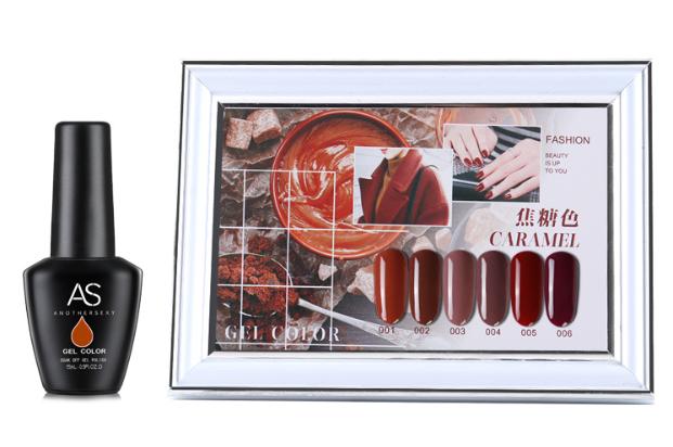 Sơn móng gel AS lẻ 6 màu Caramel chai 15ml