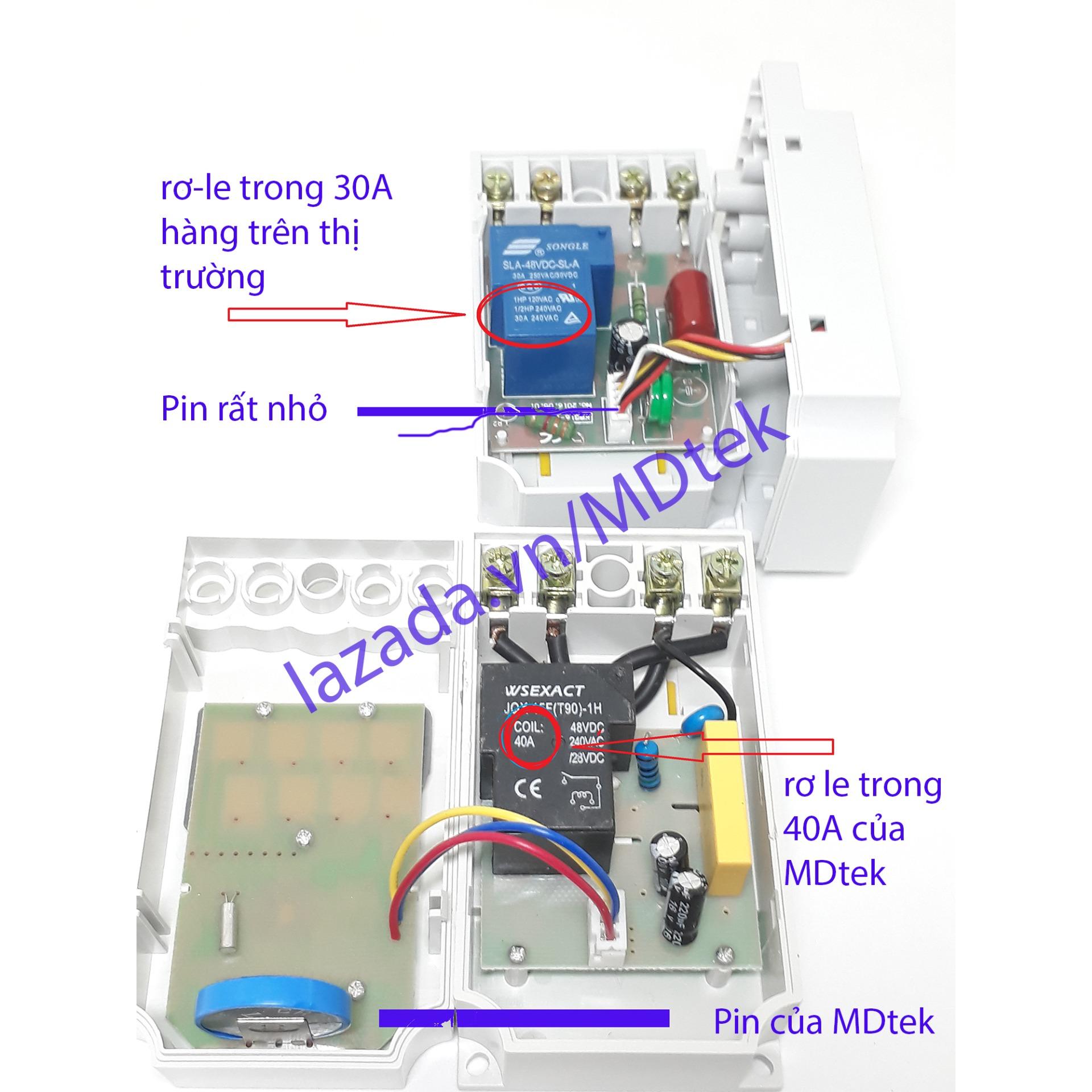 Công tắc hẹn giờ công suất lớn 4000W (chạy máy bơm 2HP) MDtek-TS316