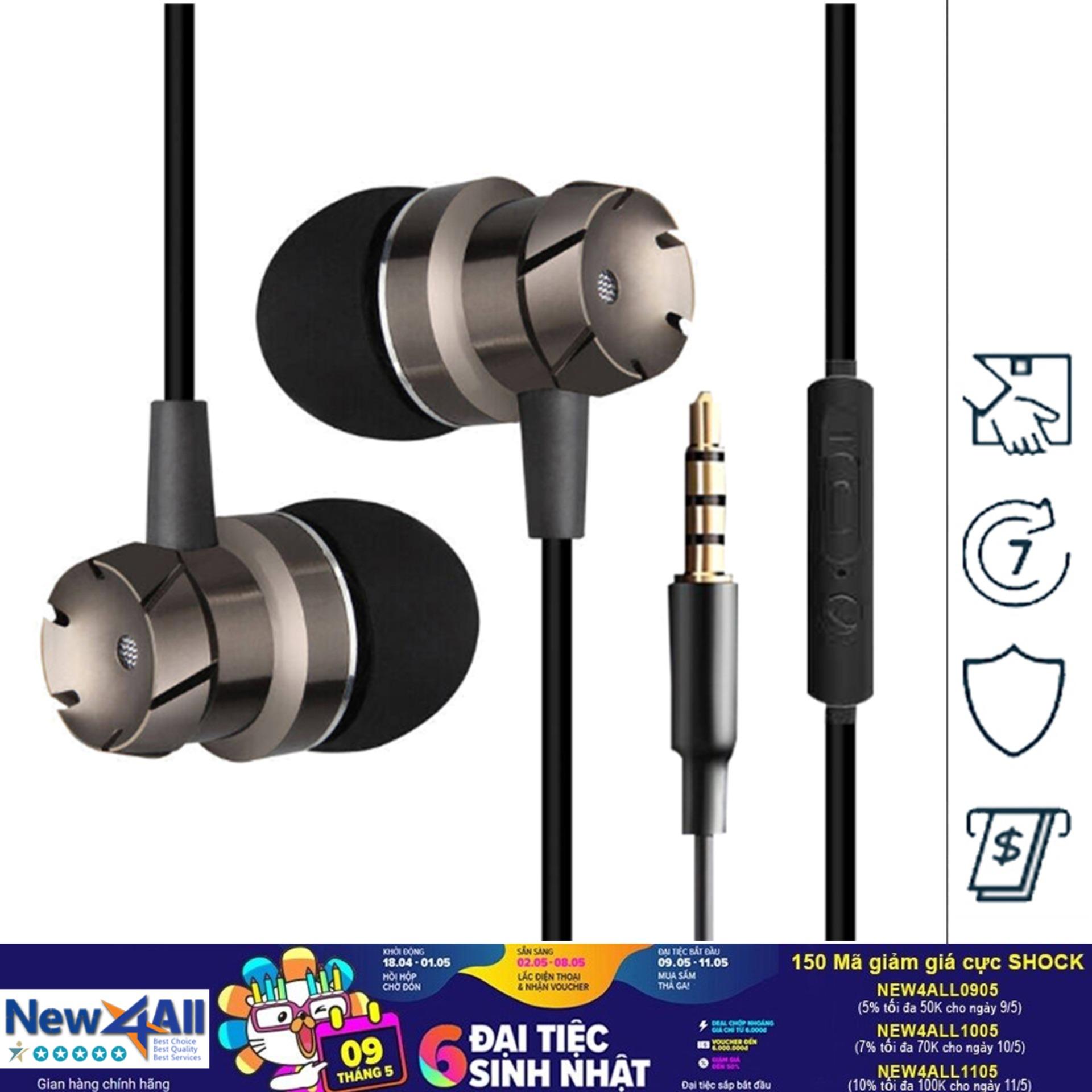 Tai nghe nhét tai New4All Metal Piston Basic cho điện thoại, máy tính, máy nghe nhạc