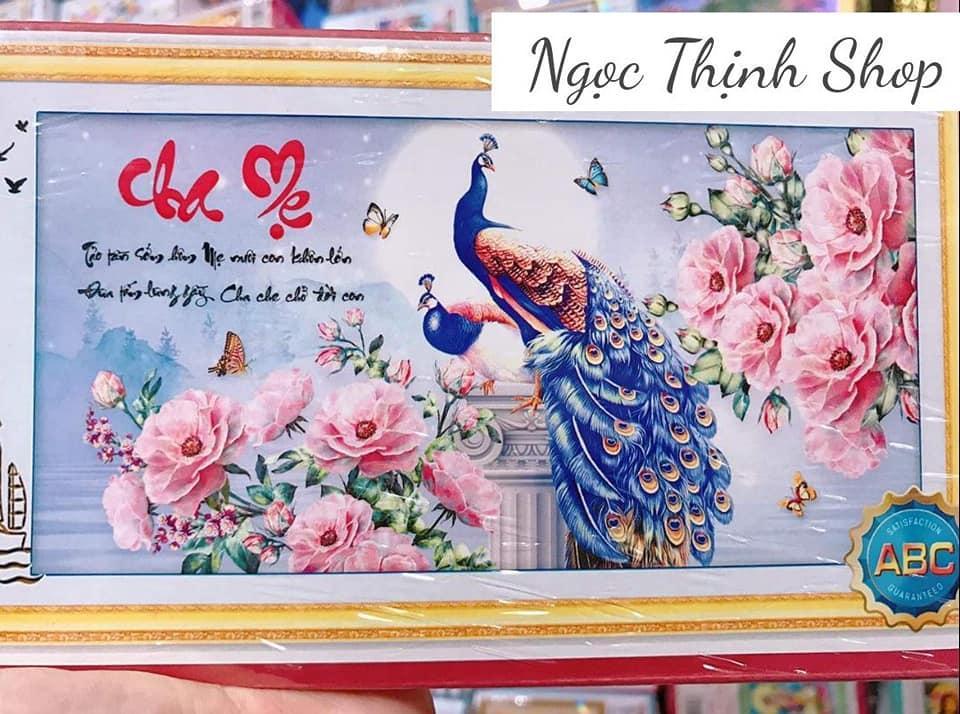 Tranh đính đá ch mẹ đôi công y8161-100x55cm