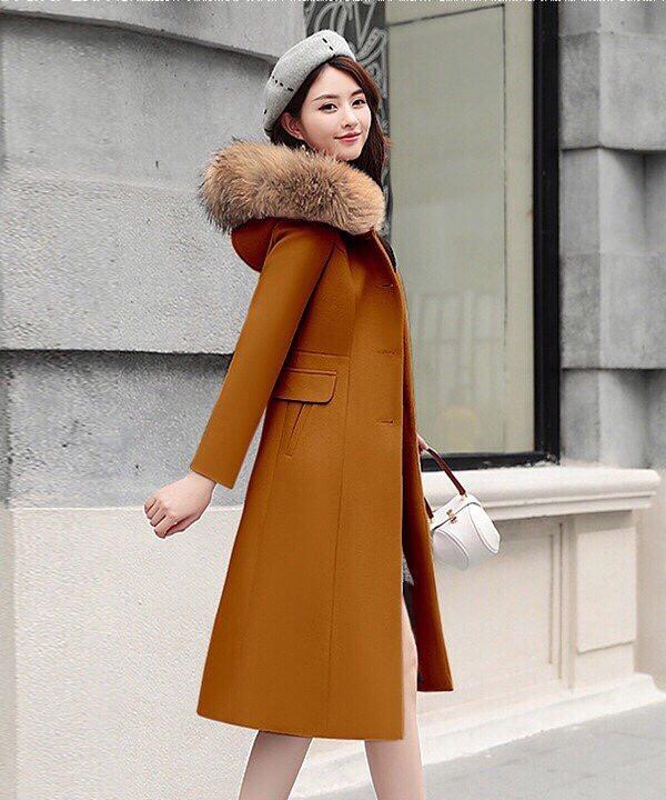 [HCM]ÁO KHOÁC DẠ CÓ NÓN PHỐI LÔNG - HÀNG CAO CẤP