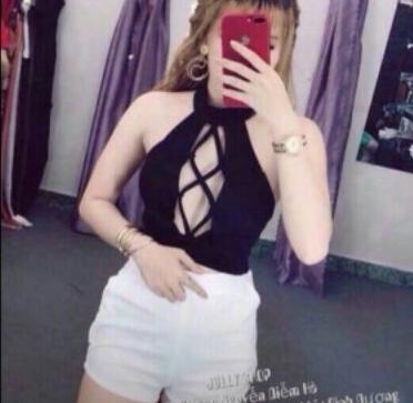 Sét áo co yếm đan day quần short 