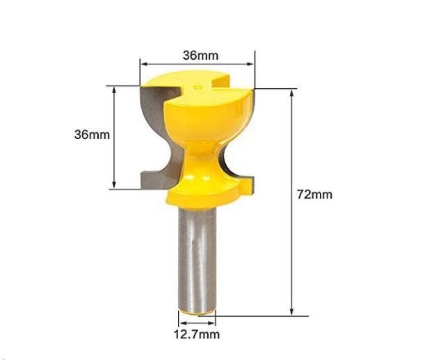Mũi phay gỗ cạnh gỗ tròn, vành ghế, cốt 12.7mm