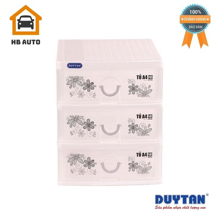 [FreeshipMAX] Tủ nhựa Duy Tân A4 - 3 ngăn nắp bằng (26 x 34.2 x 31 cm) No. 343/3, tiện lợi cho mọi không gian