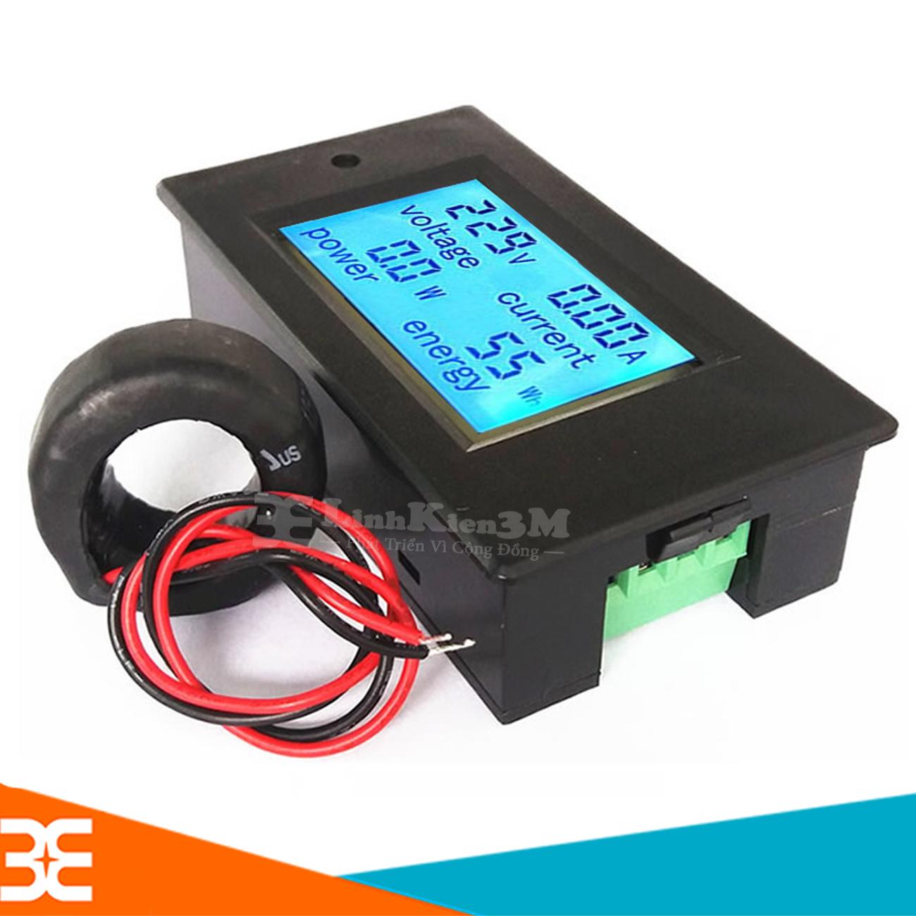 Công tơ điện tử pzem-061 80vac-260vac 100a