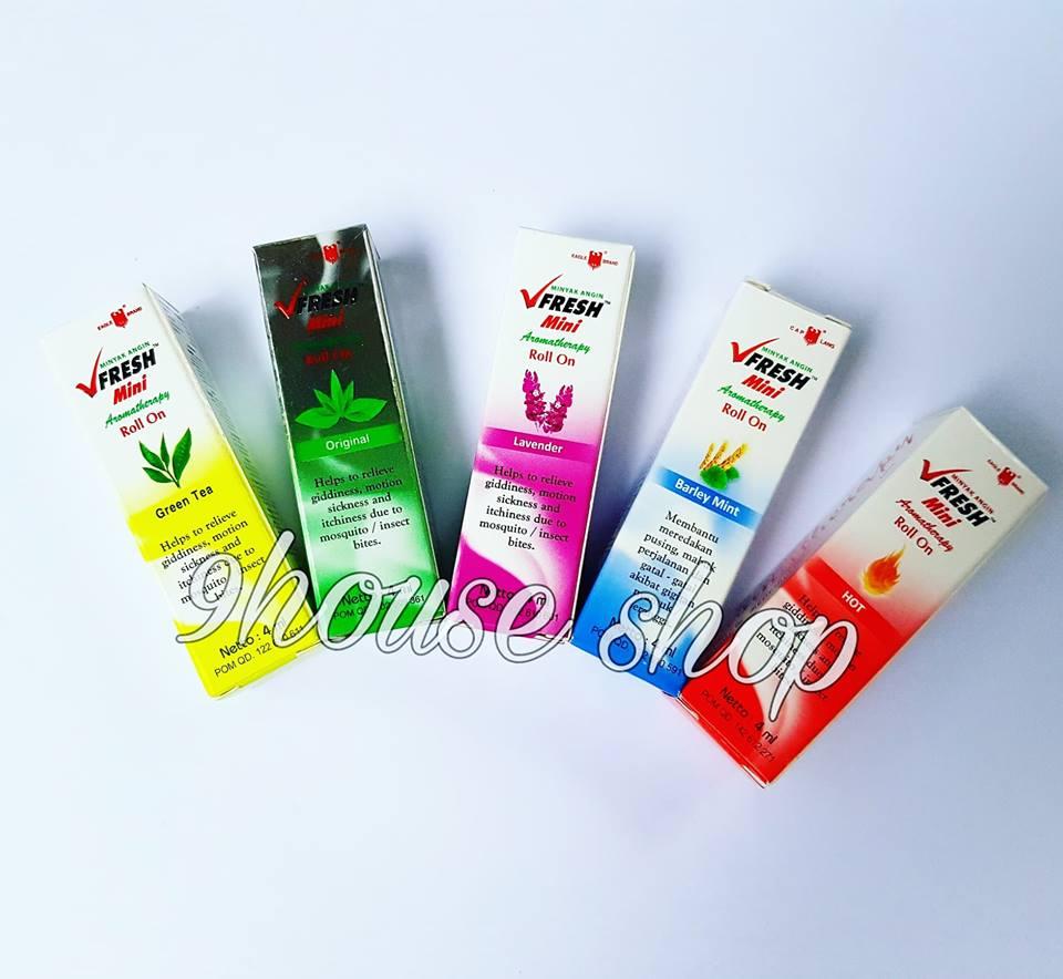 Dầu lăn tinh dầu thảo dược Barley Mint VFRESH 4cc (Bạc Hà v Lúa Mạch)