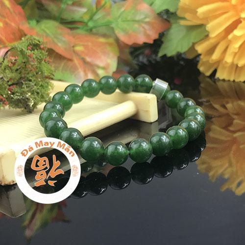 Vòng chuỗi tay phong thủy đá may mắn phật ngọc 8 li
