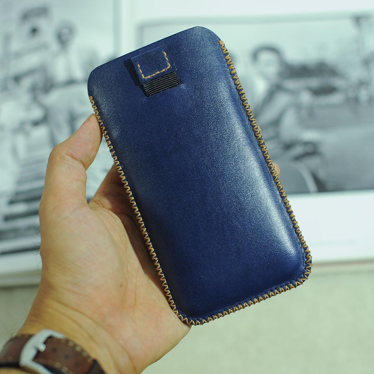 Bao da handmade cho điện thoại Iphone 8 Plus - Bao da Mino Crafts VI374