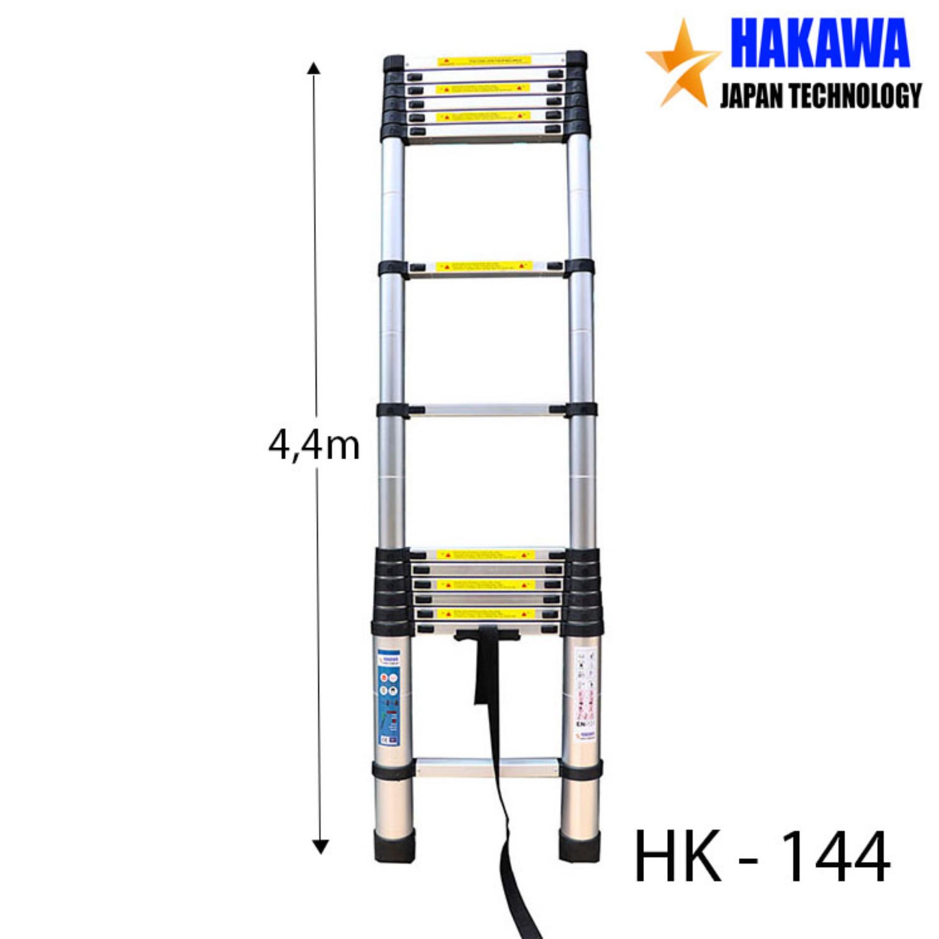 [THANG NHÔM NHẬT BẢN] Thang nhom rut don HAKAWA JAPAN HK144  - Dành cho thợ chuyên nghiệp (4 mét 4)