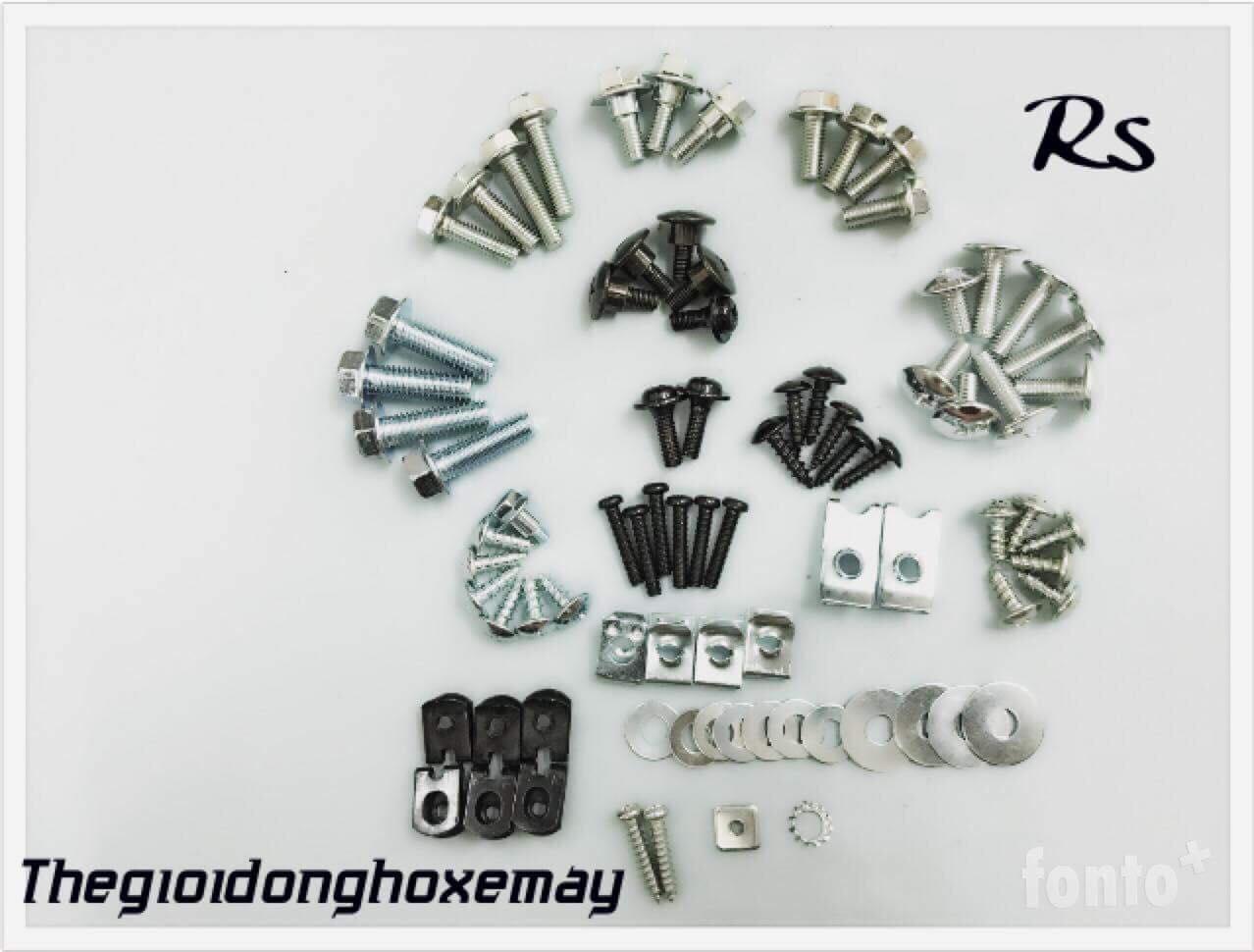 Bộ ốc vỏ nhựa xe máy -wave rs -wave lớn, wave alpha 2006-2016