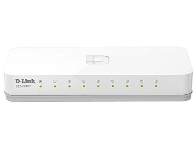 Hub D-Link 8 cổng DES-1008C Trắng Chính Hãng