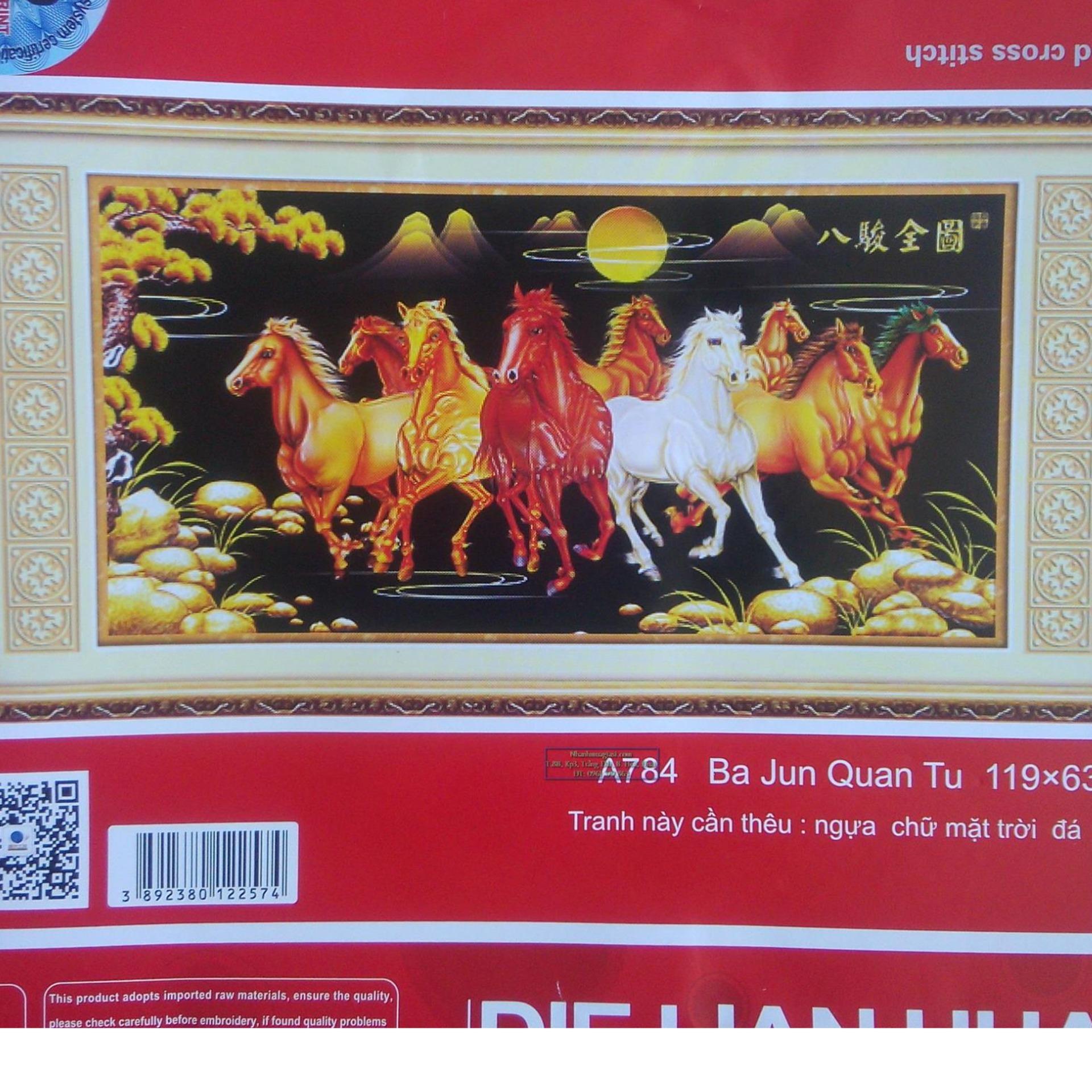 Tranh thêu mã đáo thành công-132x60cm