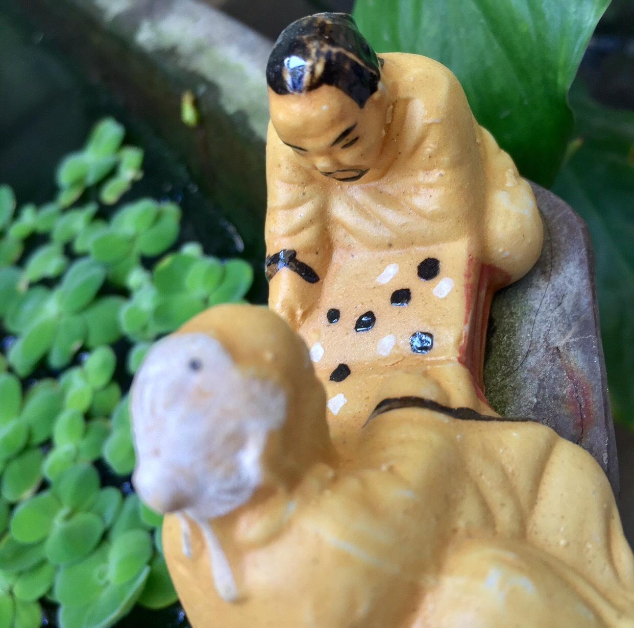 [HCM]Ông Lão Đánh Cờ (Nhỏ) Trang Trí Hồ Cá Bể Cá-Hòn Non Bộ