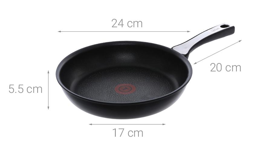 Chảo Tefal Expertise C6200472 24 cm  chống dính (Đen) - Hãng phân phối